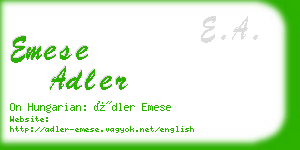 emese adler business card